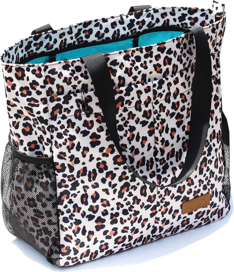 ESVAN Original Floral Tote Bag Large Shoulder Bag with Multi Pockets for Gym Travel Beach Daily Bags - Image 1